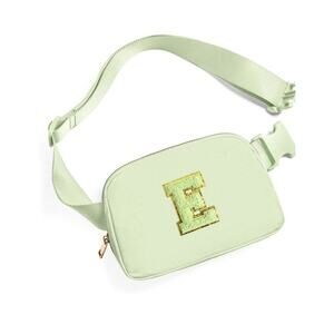 Fanny Pack Belt Bag Crossbody Monogramed E Mint Green New
